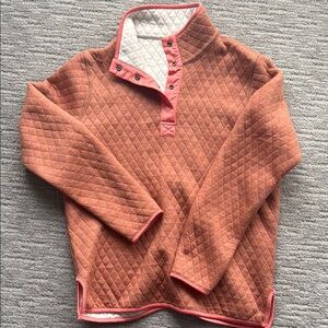 Marine Layer Reversible Cozy Cowl Neck Sweater in Brown and Pink